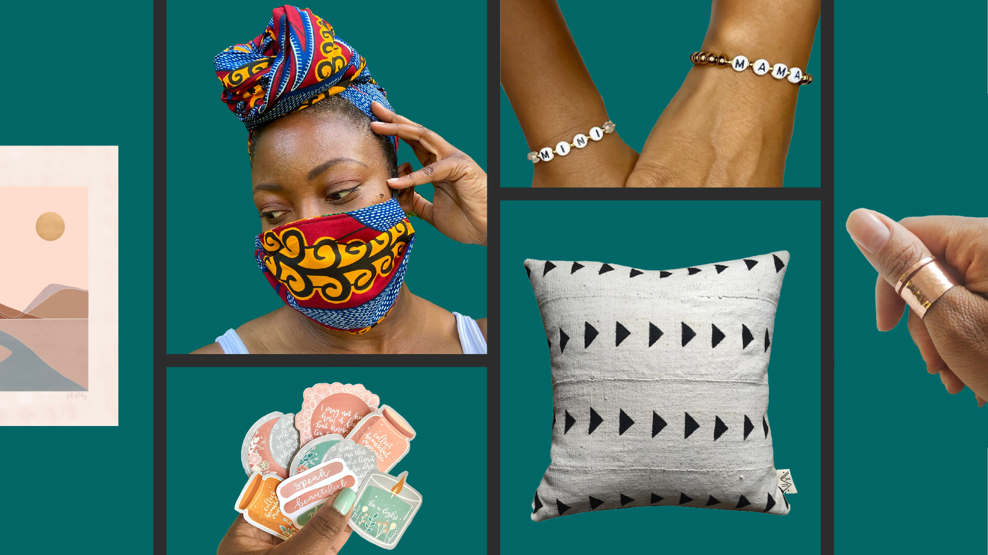 products from Etsy shops that are black and women-owned