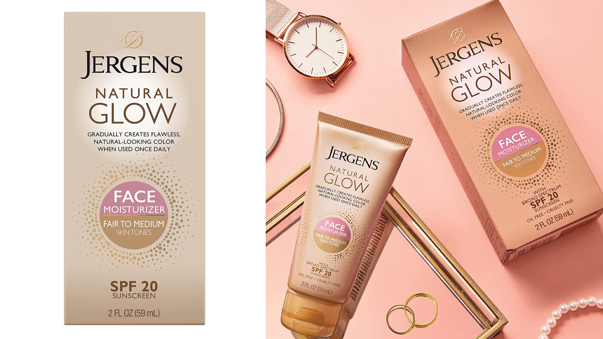 Jergens facial lotion glowing skin