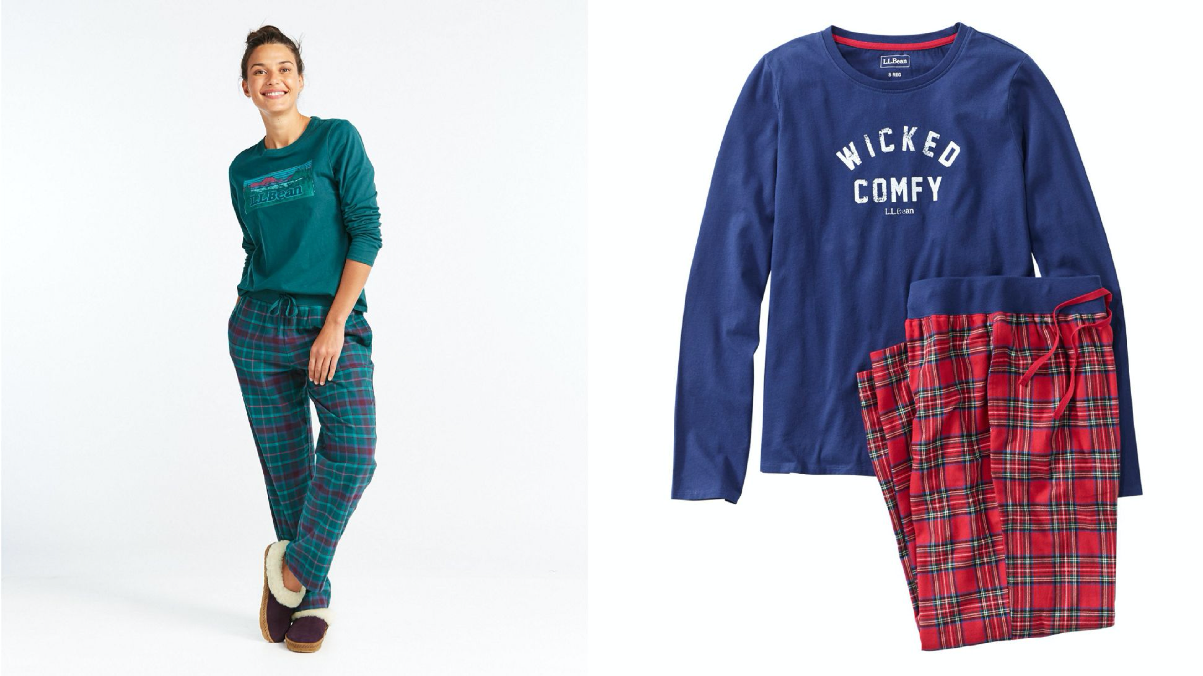heavier pajama set with long sleeves and flannel pants