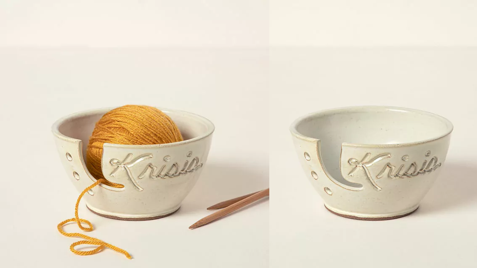 personalized name yarn bowl