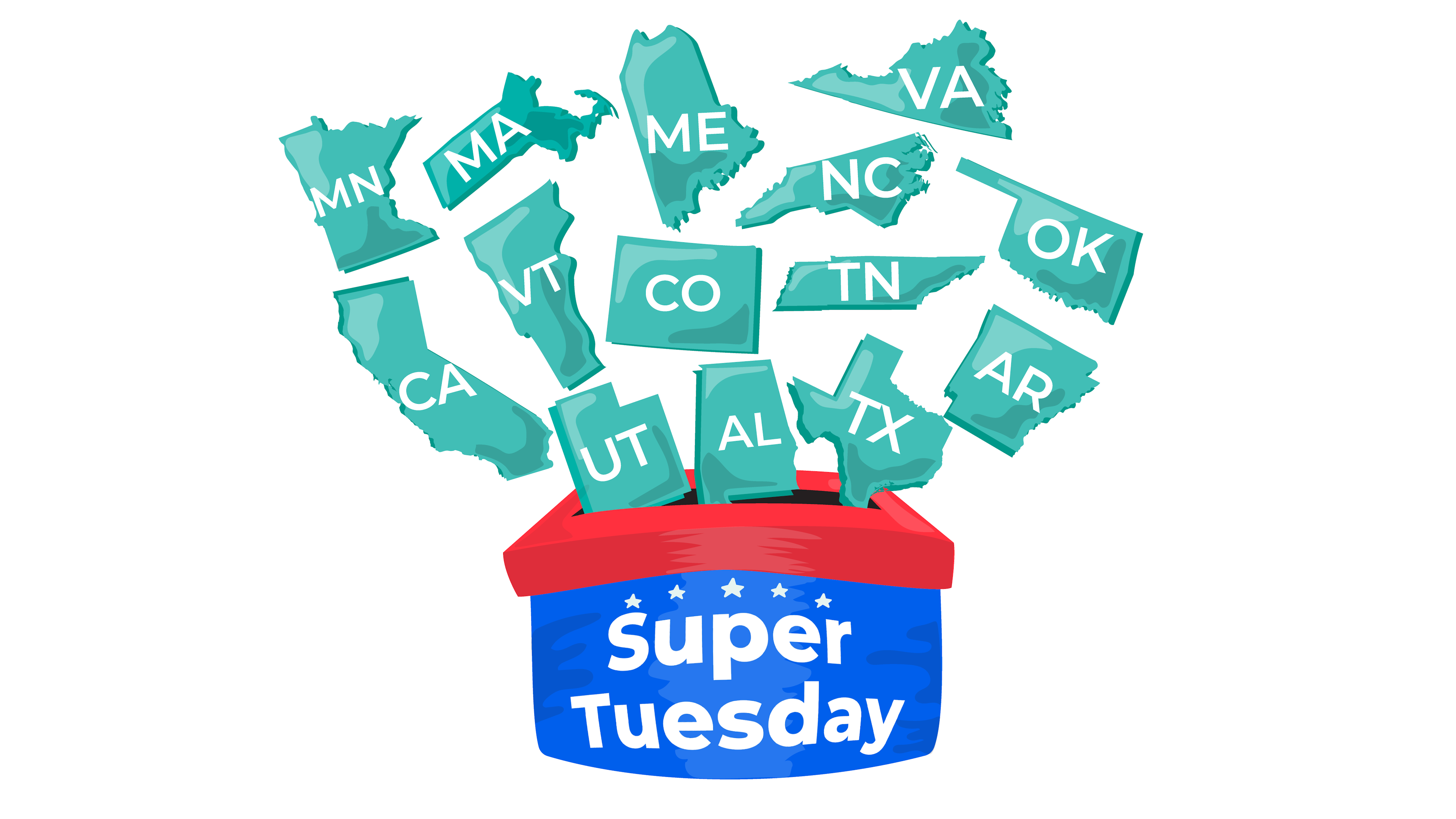 States voting on Super Tuesday
