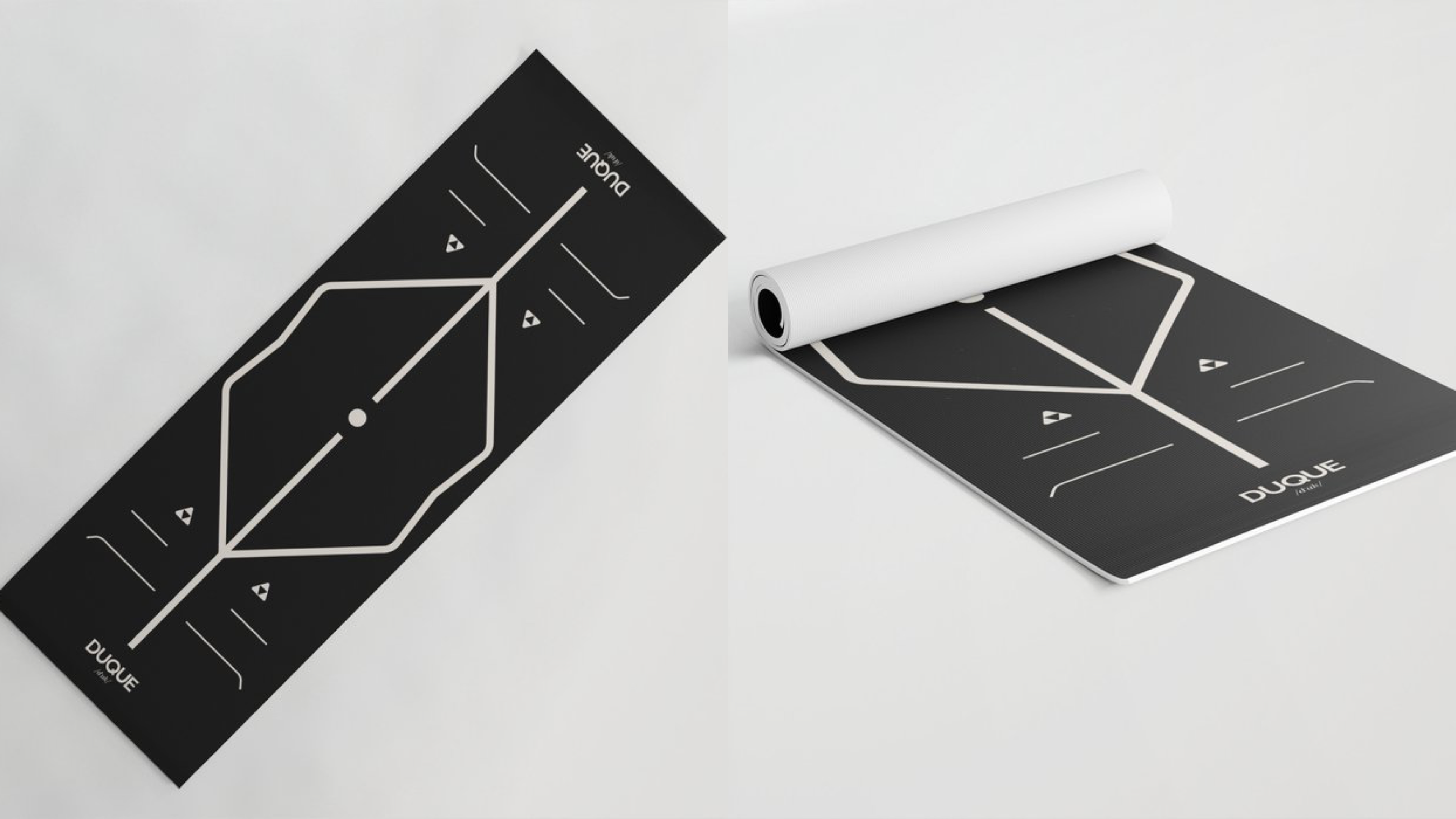 yoga mat with alignment markers