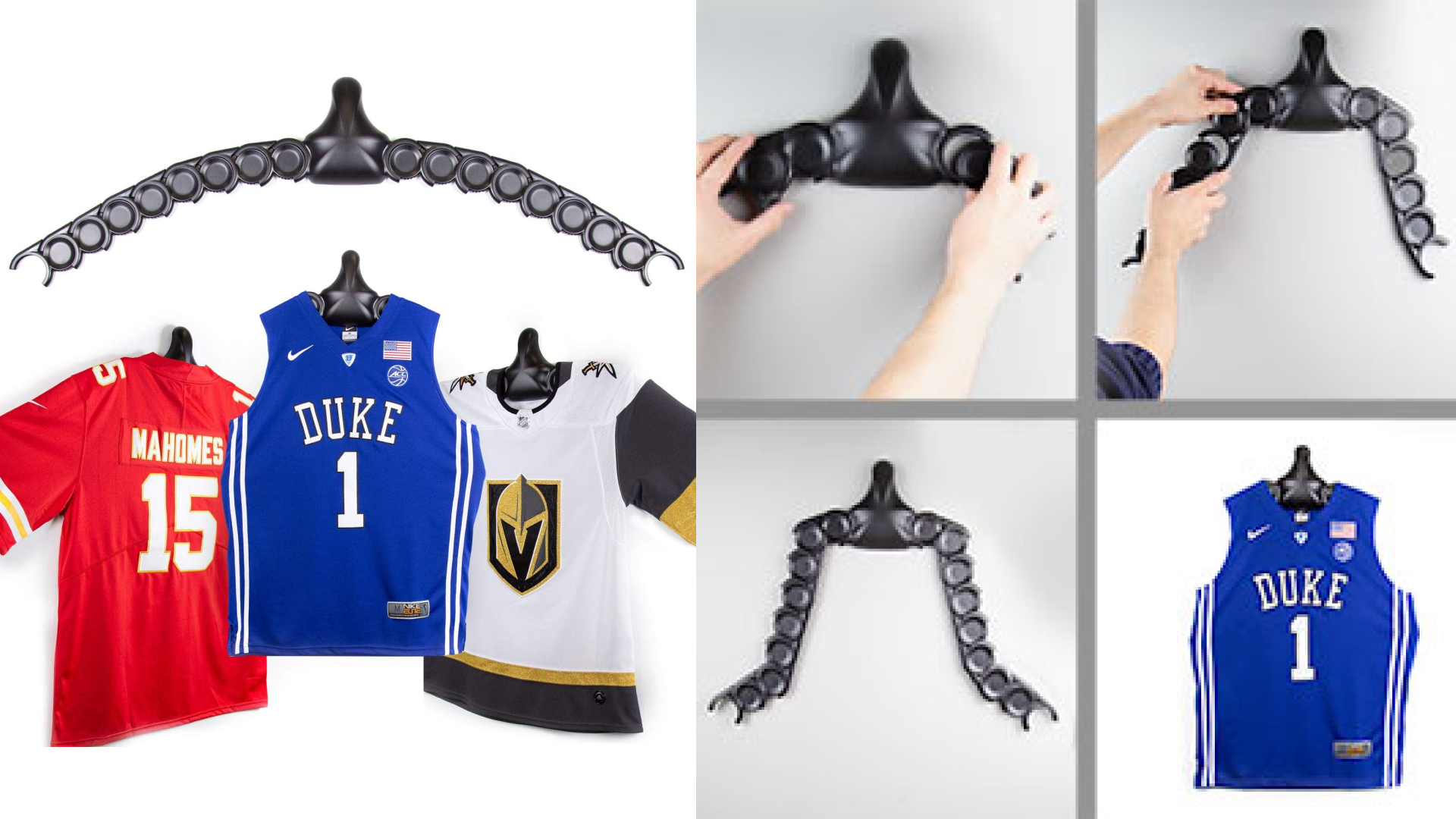 A tool to help him hang up all his jerseys