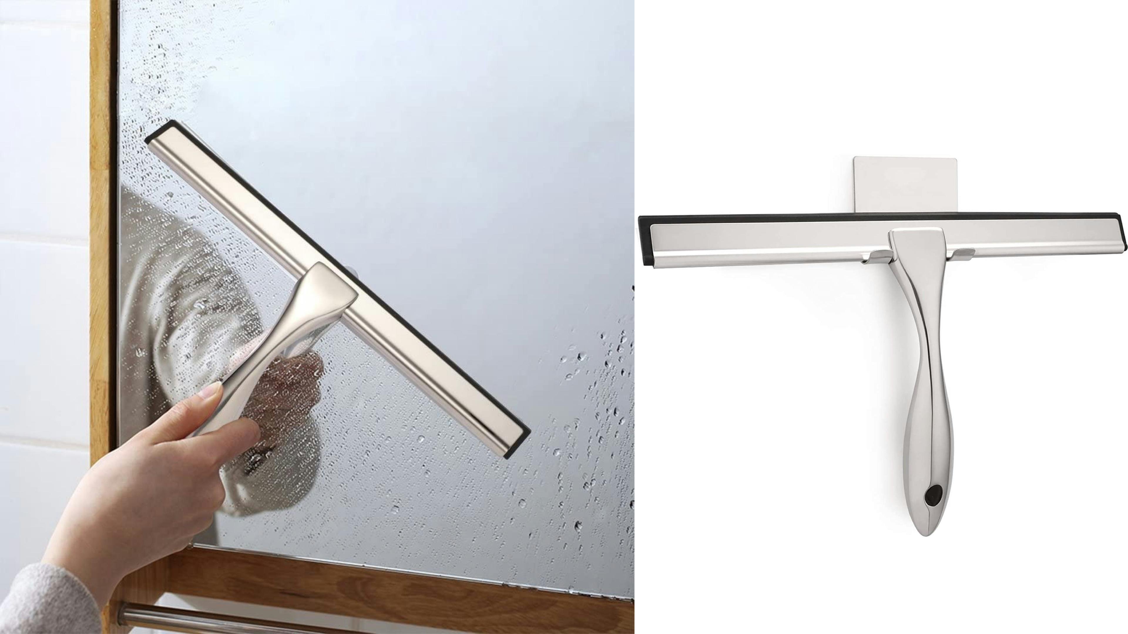 shower squeegee to wipe away excess water