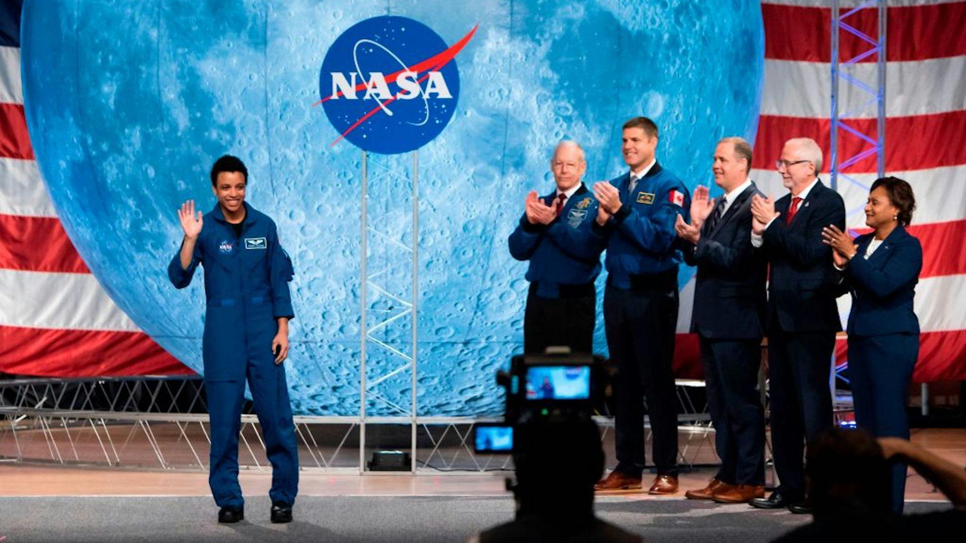 Jessica Watkins at the astronaut graduation ceremony at Johnson Space Center in Houston on January 10, 2020. | Image: Getty Images