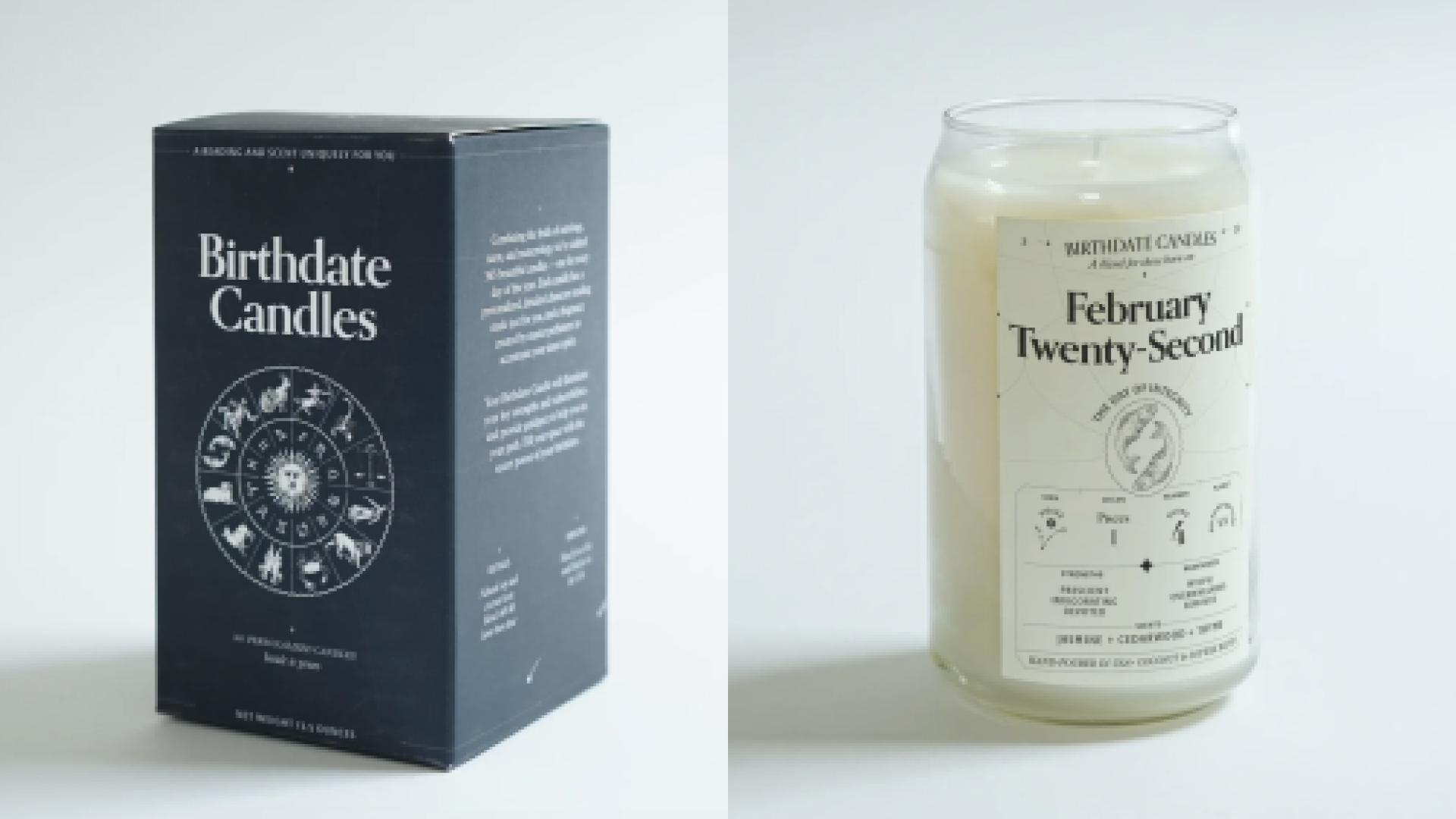 Astrology gifts scented candle 