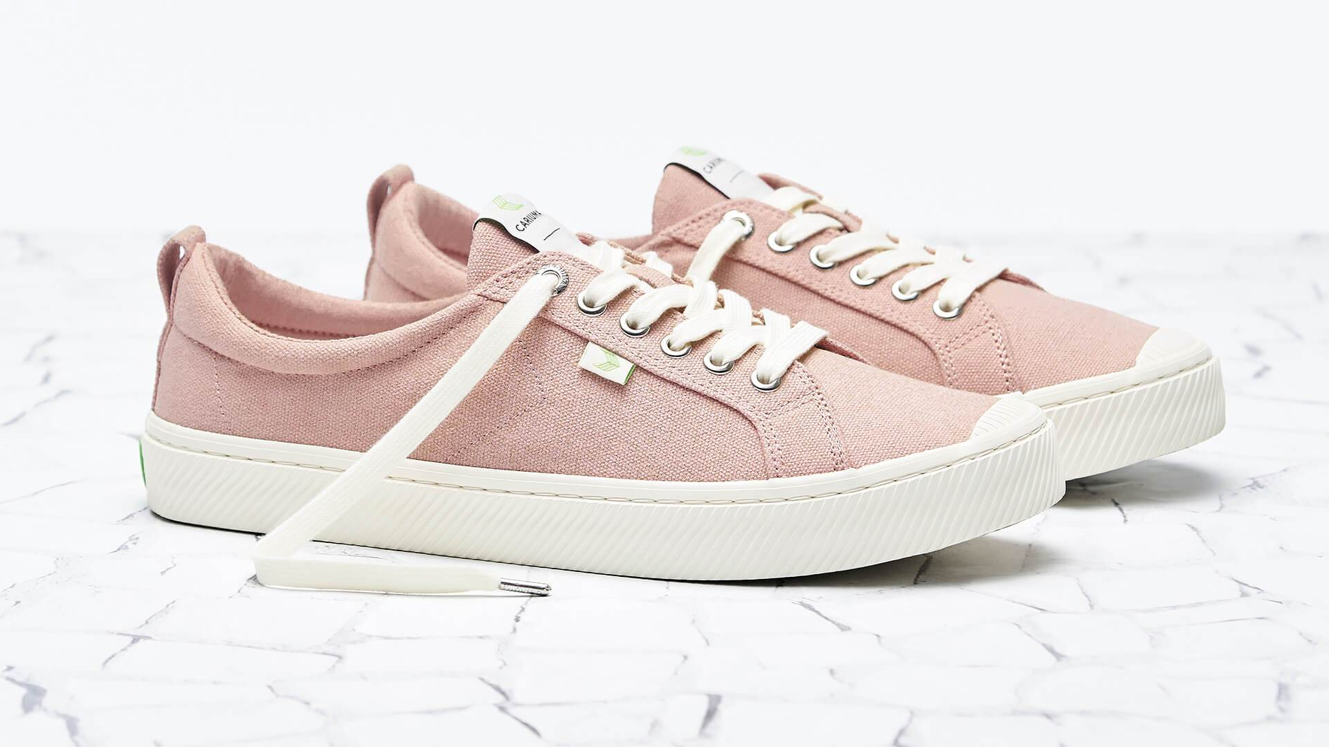 cariuma pink lace-up sneakers