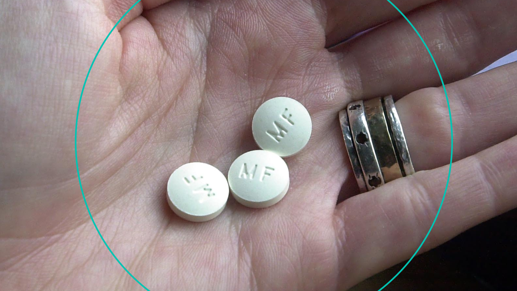 Pills of mifepristone, the first of two medications used to end pregnancies.