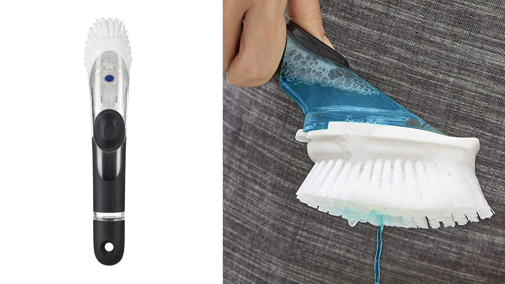 dish scrubbing brush that also dispenses soap