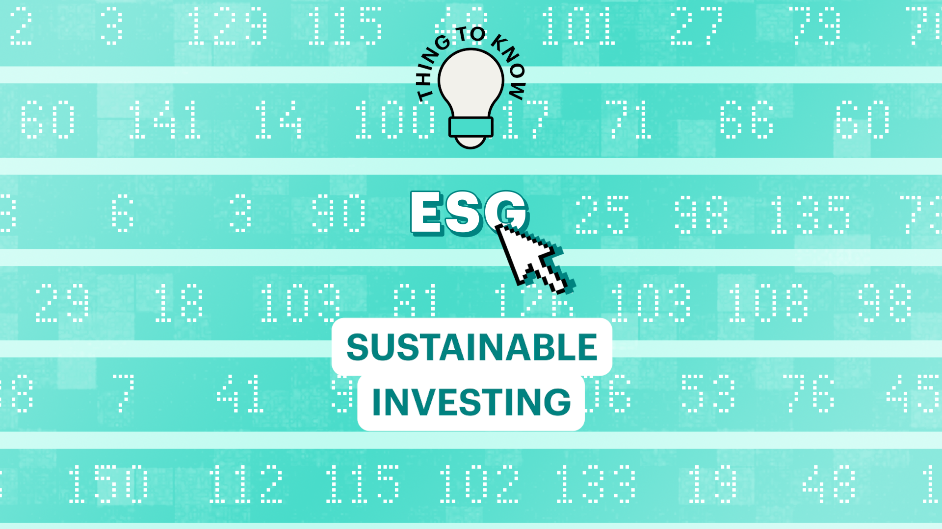 fake stock ticker environment with ESG label
