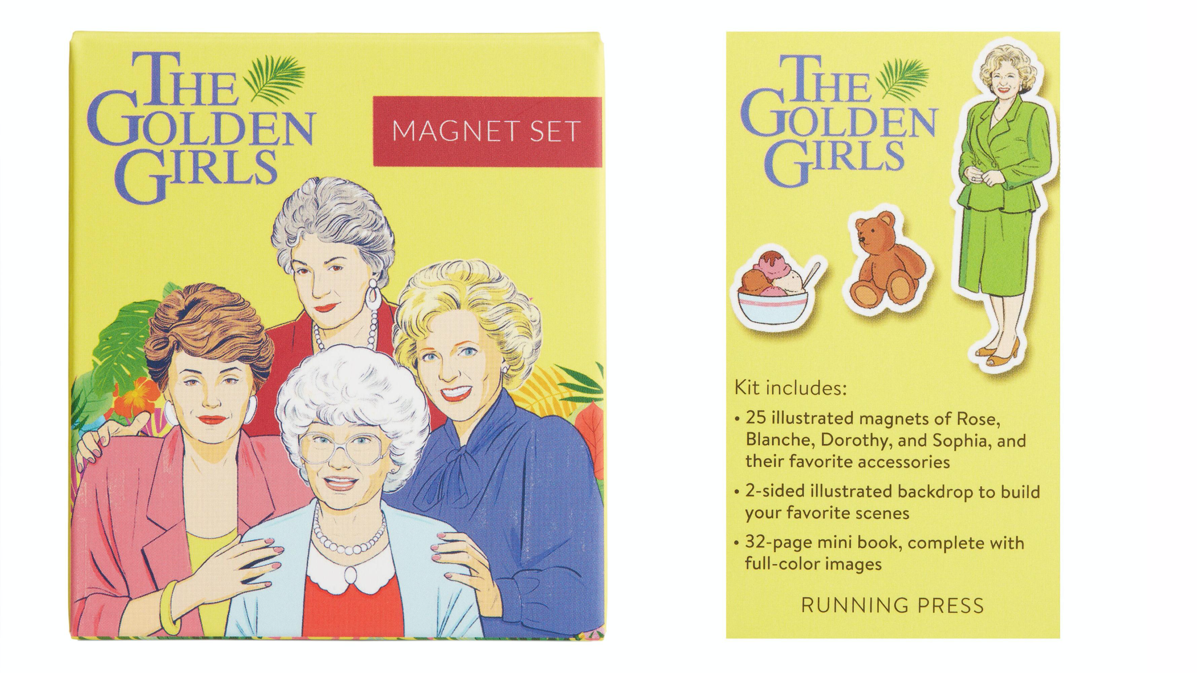 themed golden girls magnet set and book