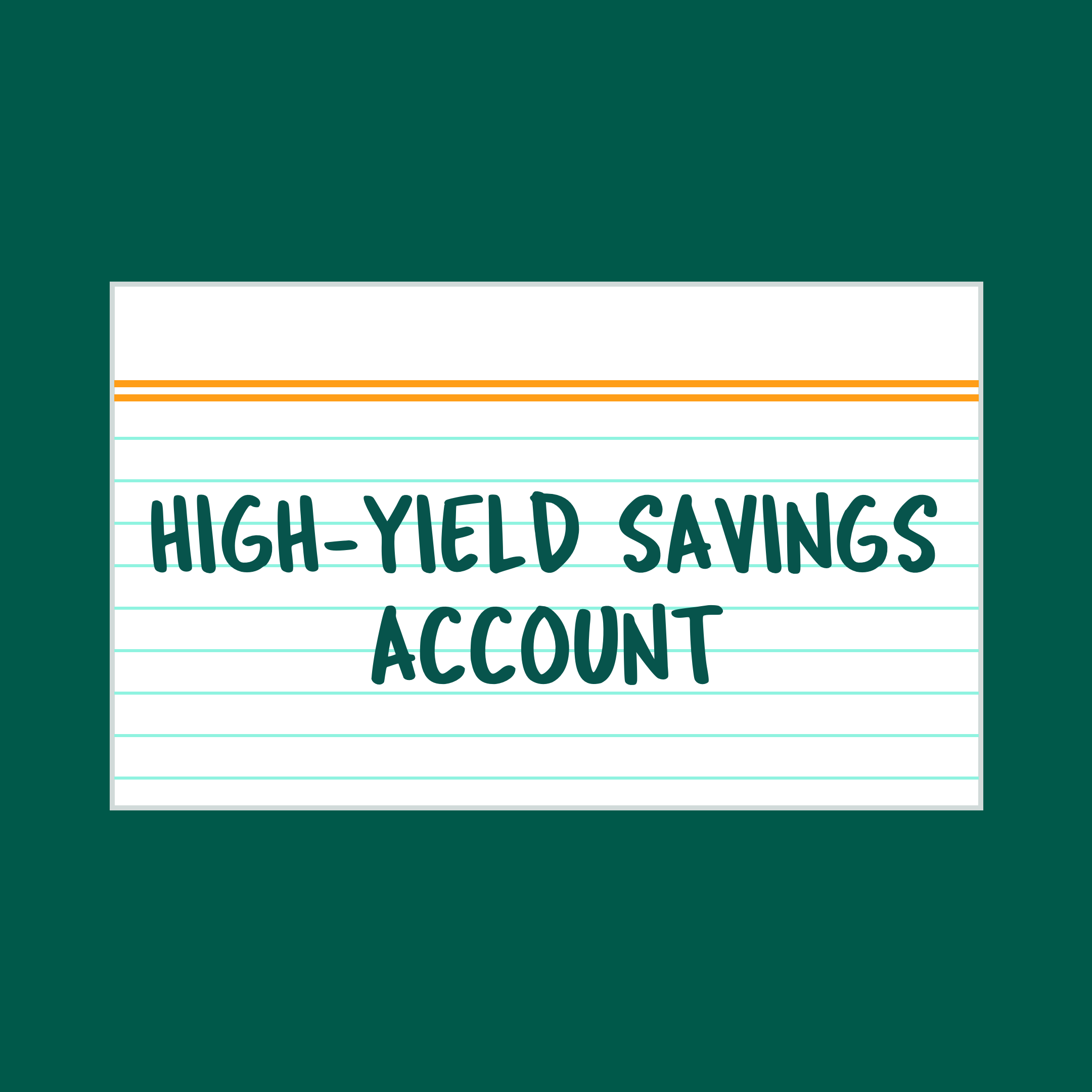 High-Yield Savings Account index card 