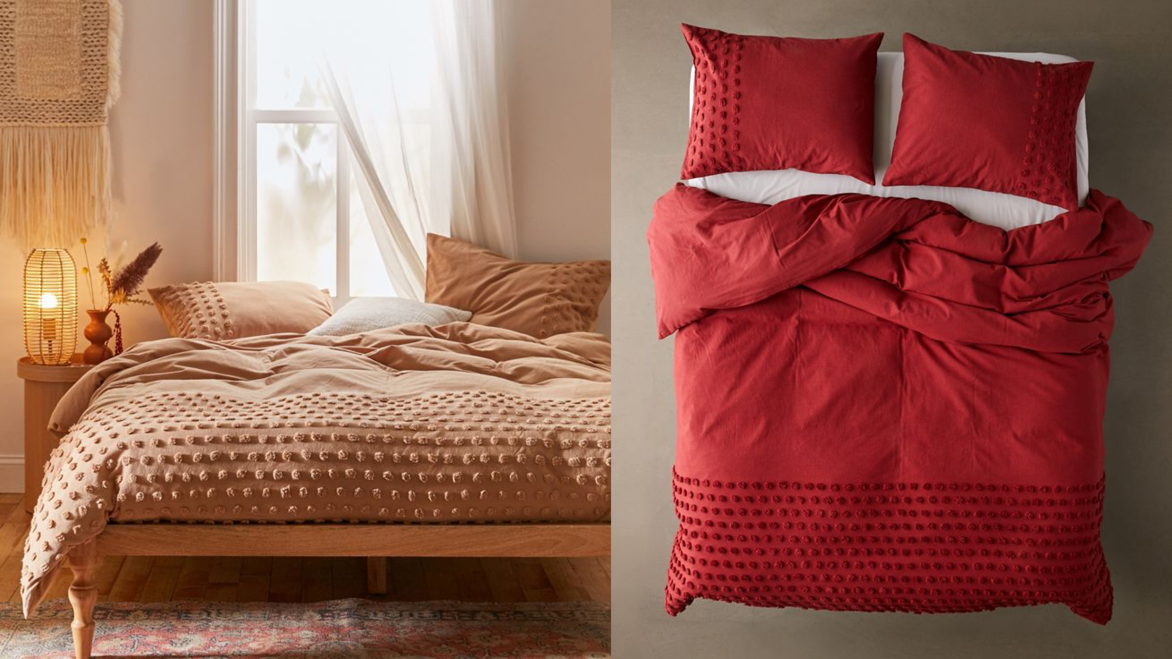 bedding set in fall colors duvet and shams