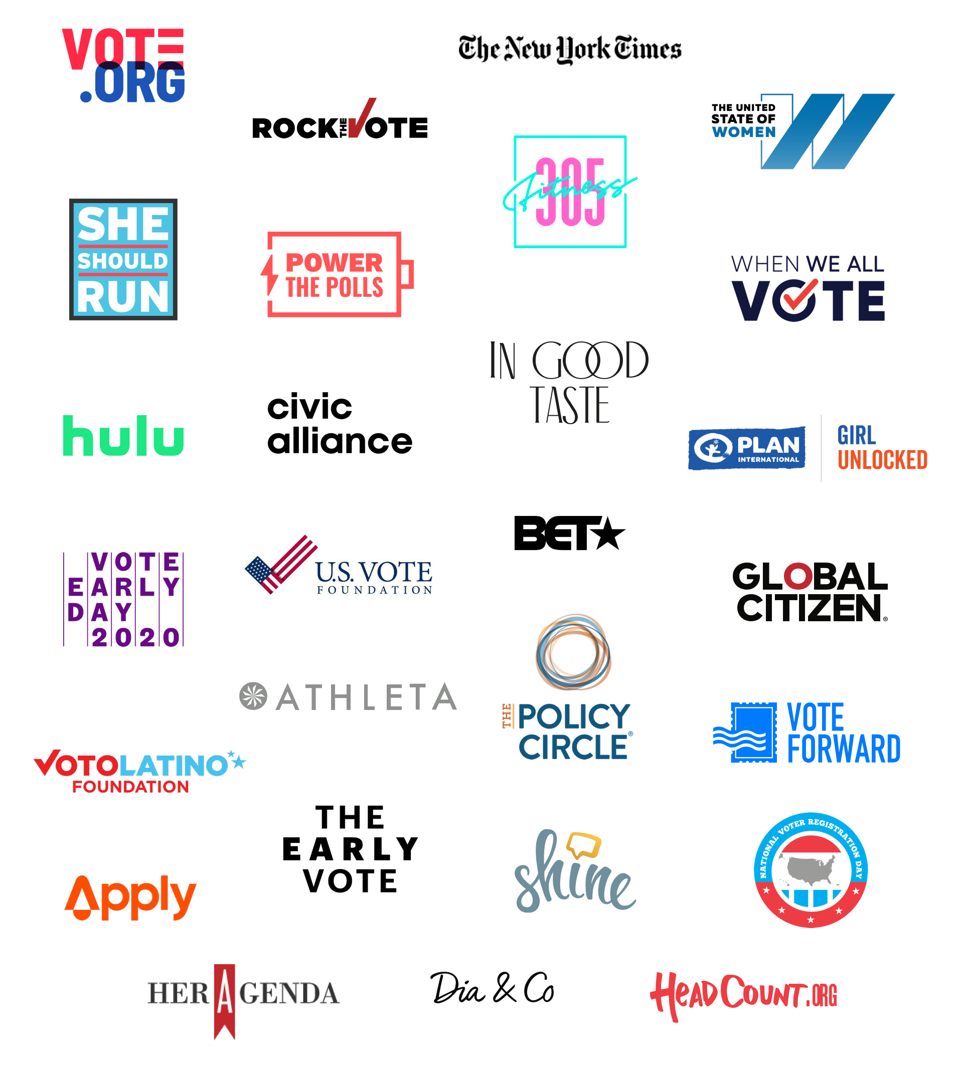 Skimm 2020 Partner Logos