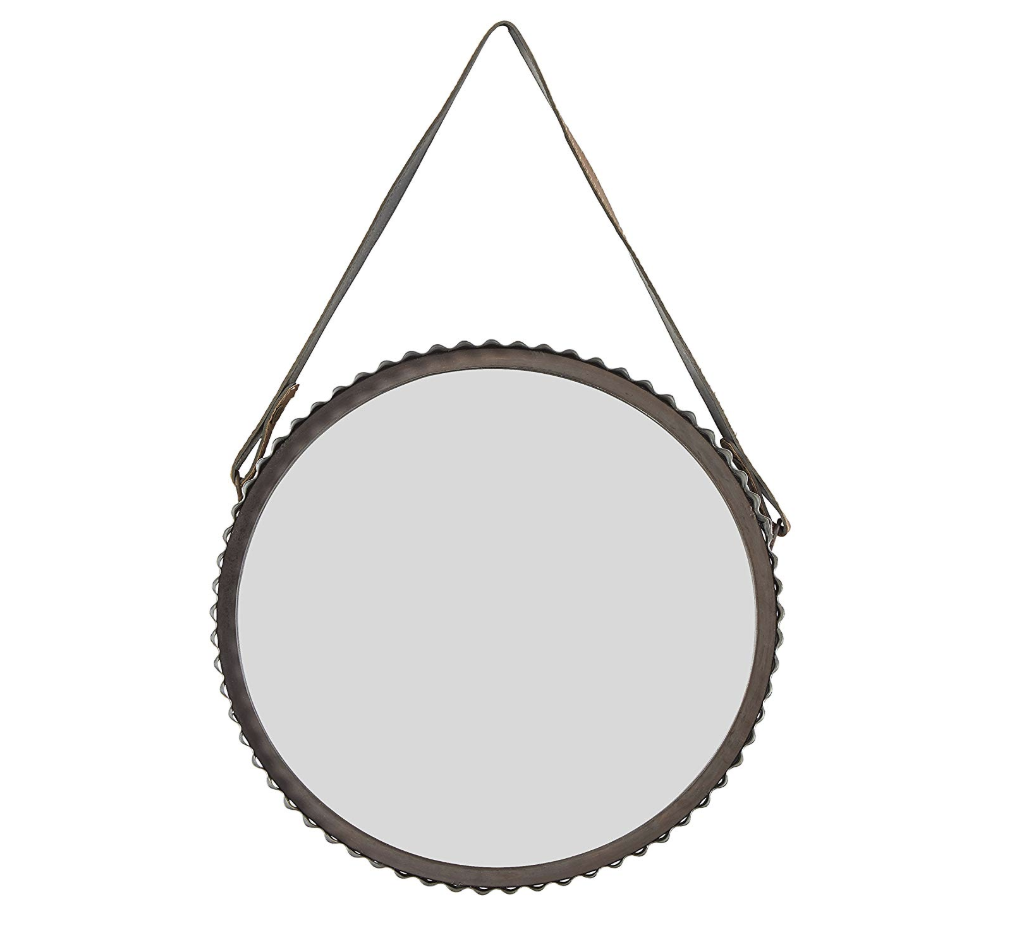 Round hanging mirror