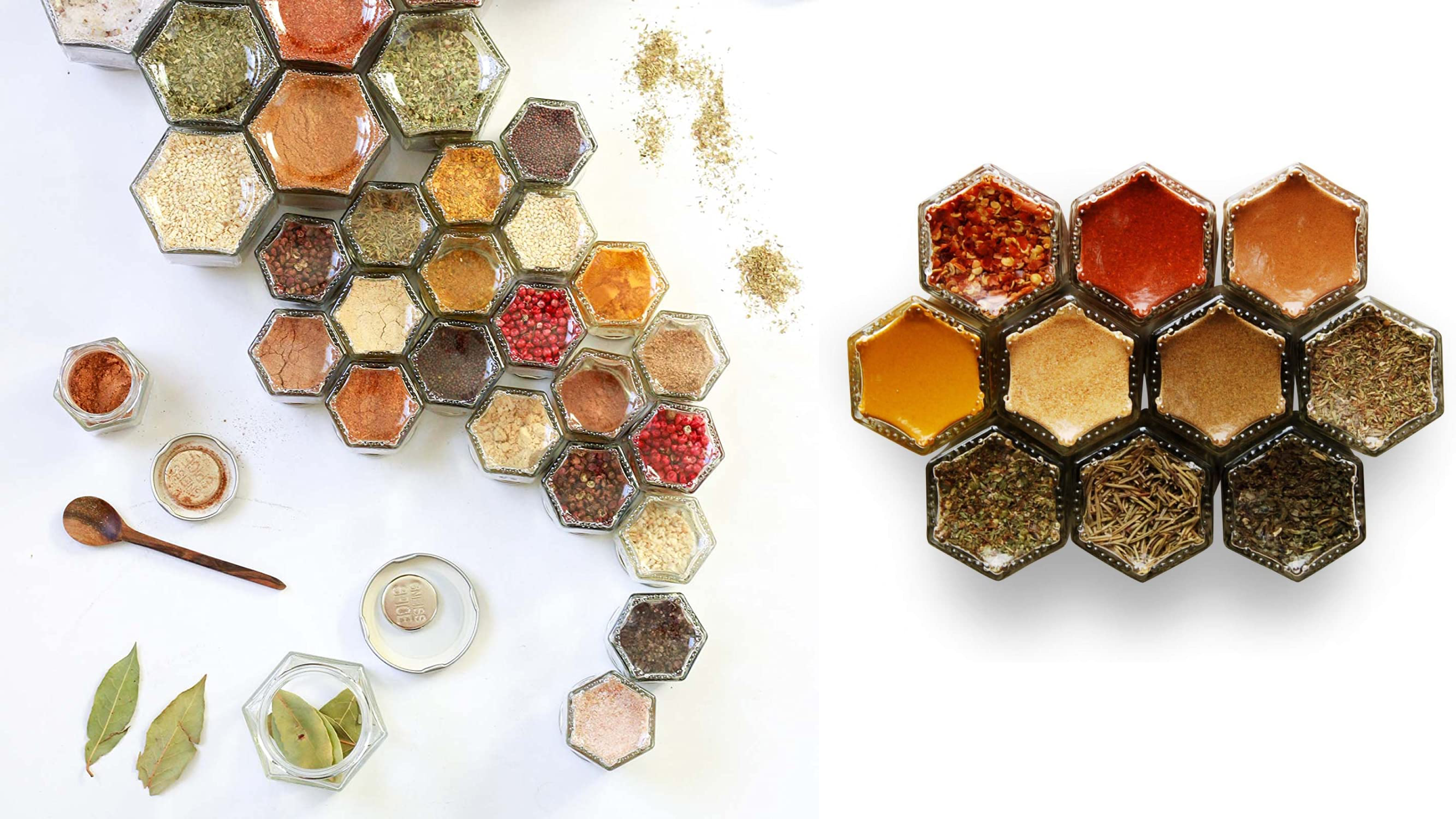 glass spice jars with magnetic lids
