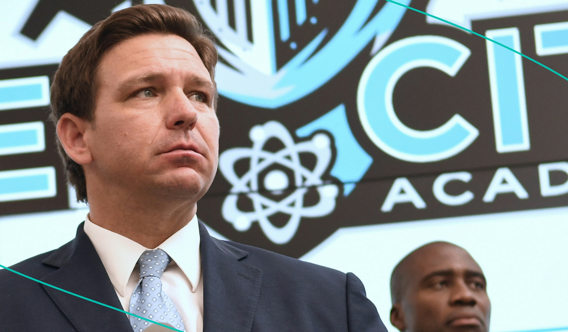 Florida Gov. Ron DeSantis speaks during a press conference before newly appointed state Surgeon General Dr. Joseph Ladapo
