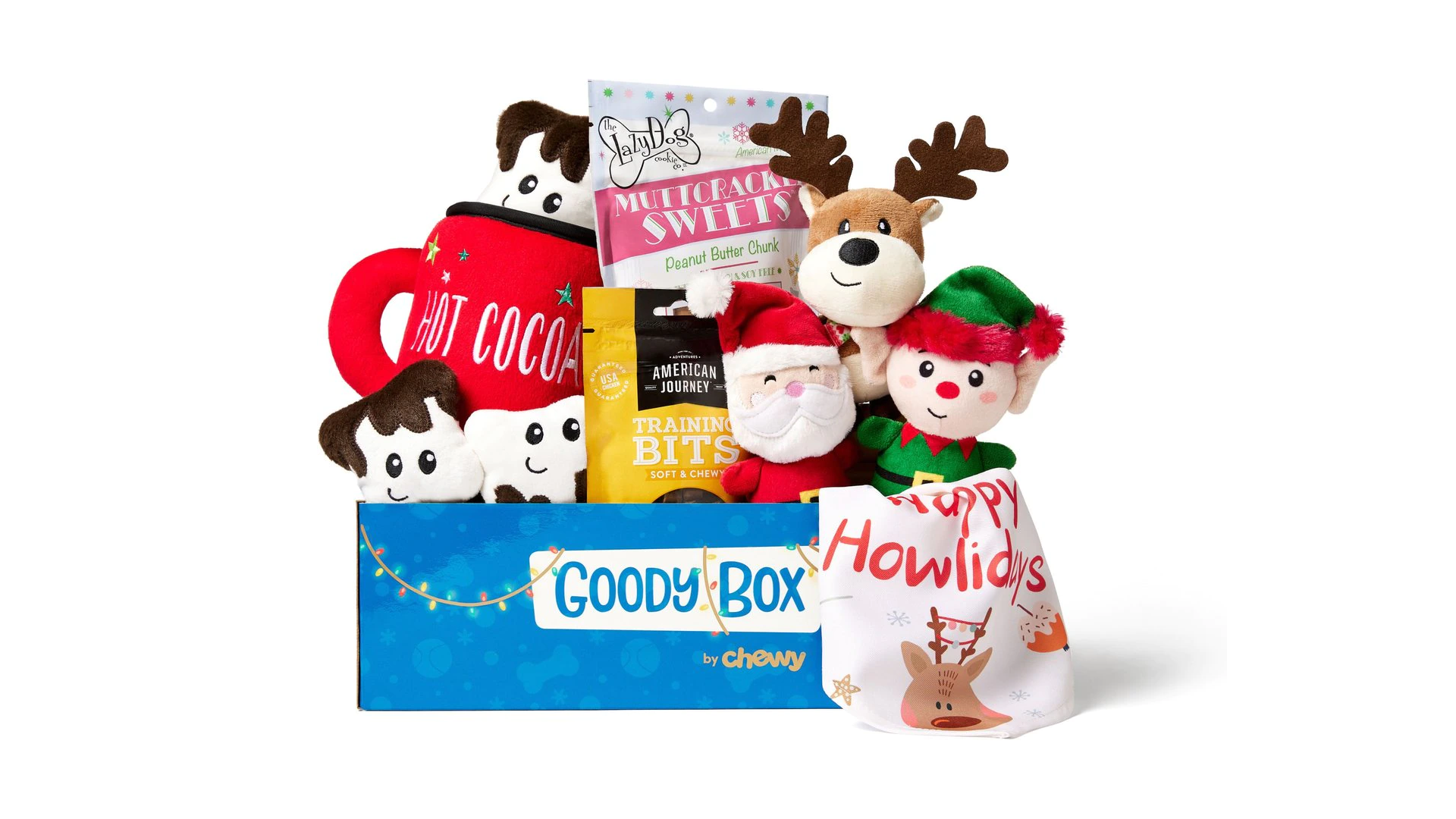 holiday-themed goody box for pets