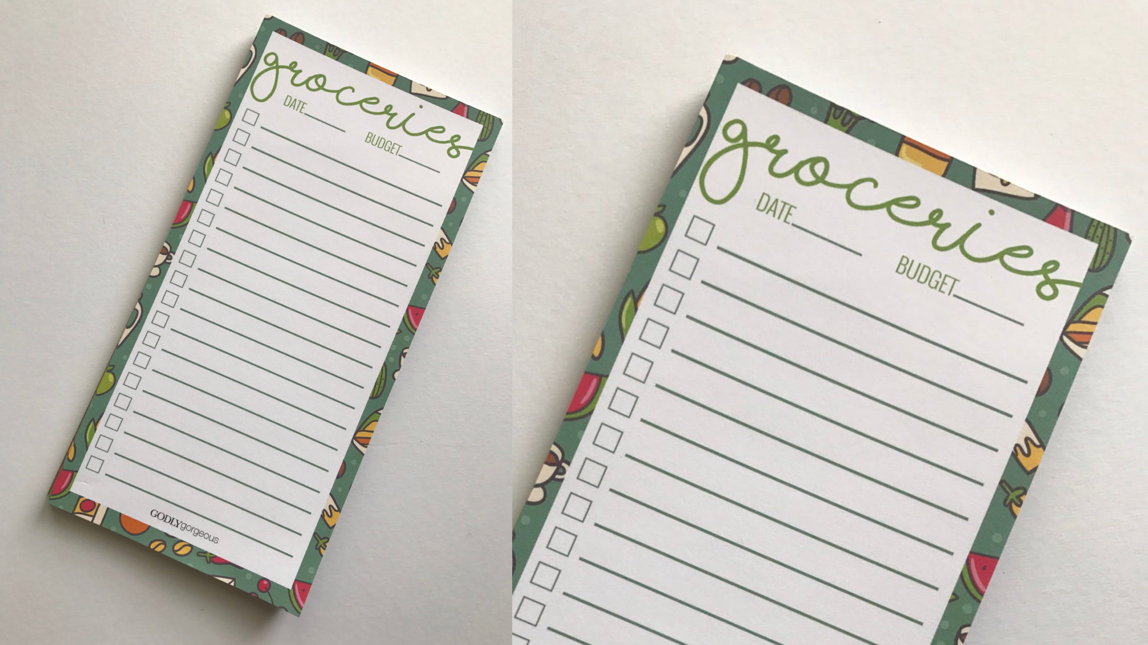 notepad for grocery lists