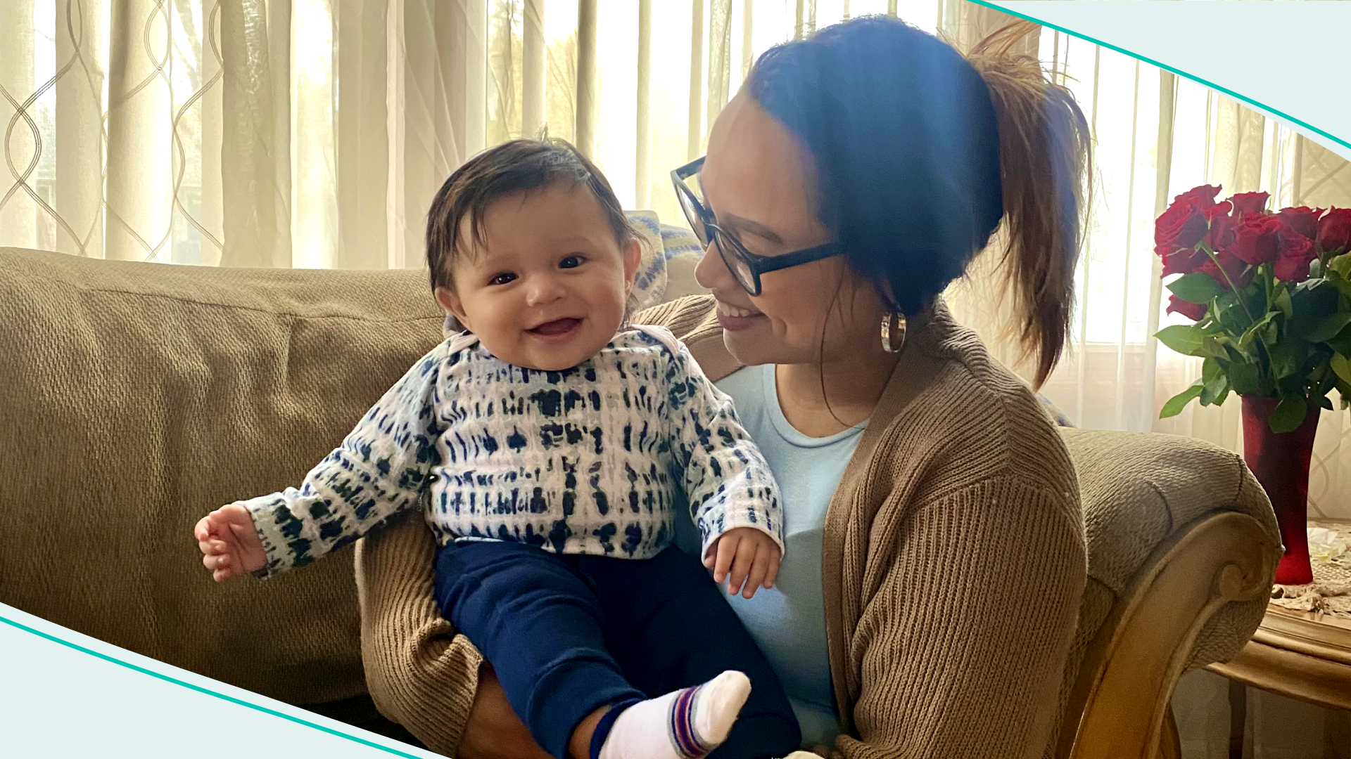 Berenice Ramirez with her baby boy, Nilo. 