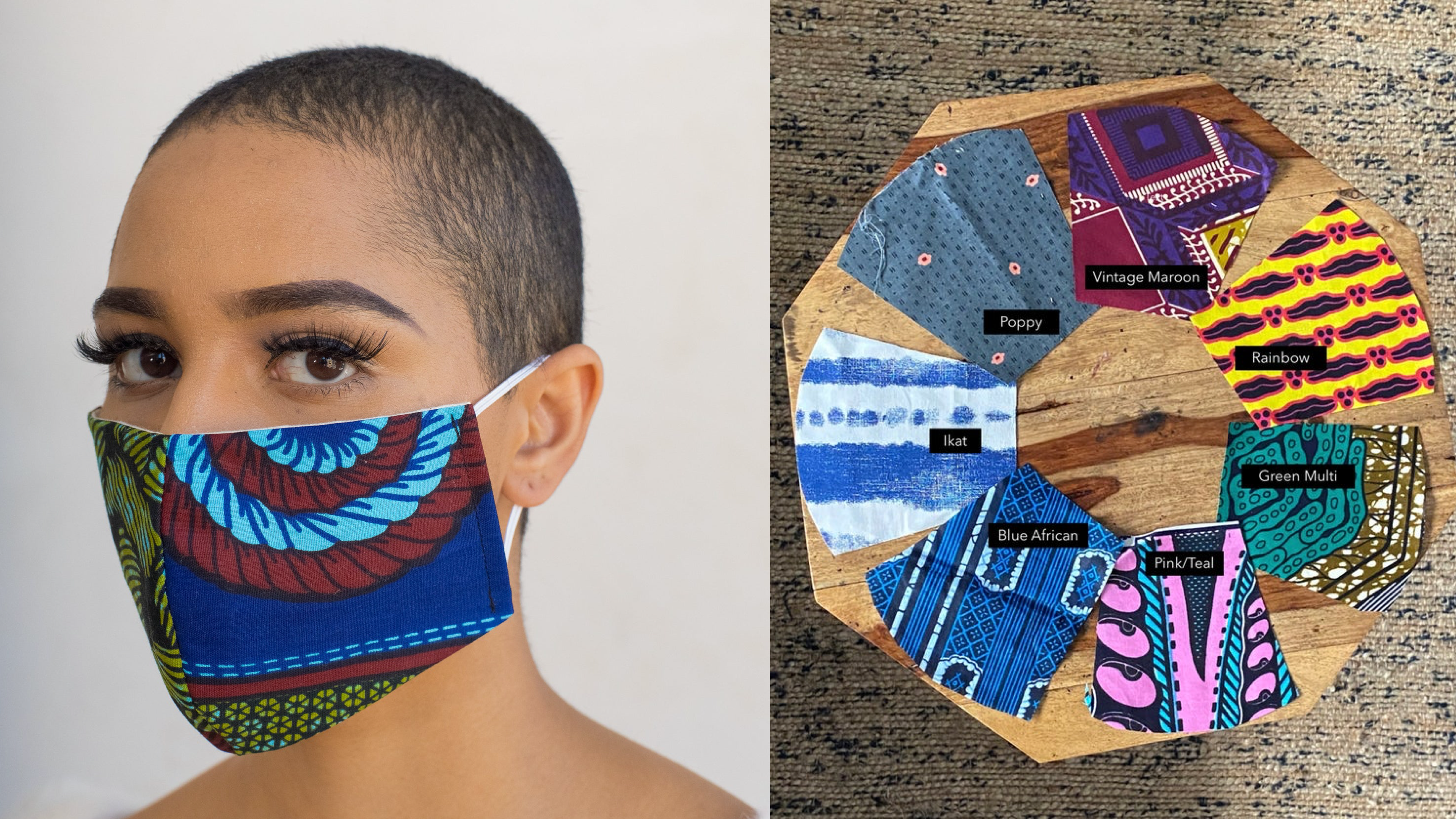 face mask with different patterns