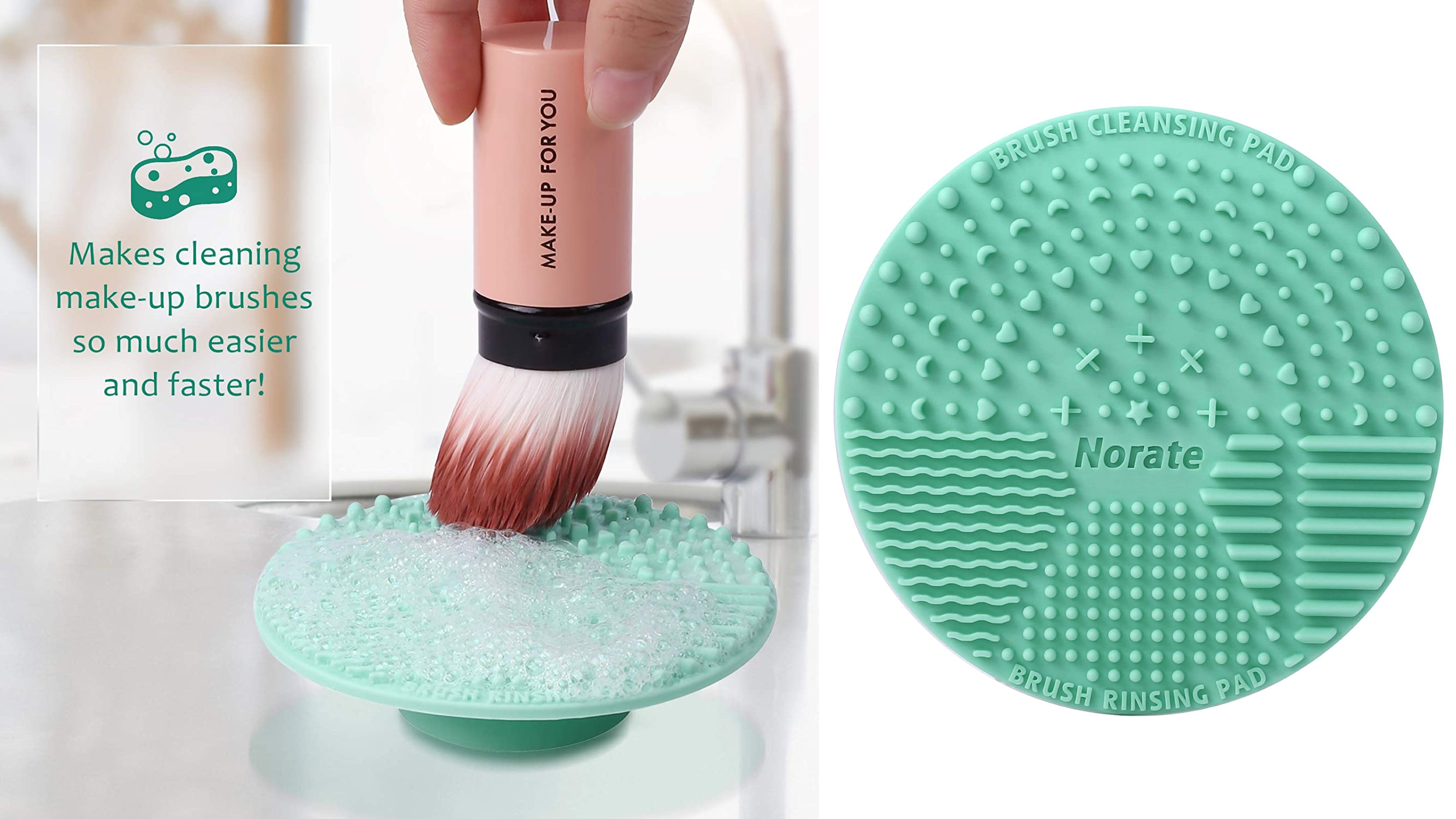 silicone brush that'll clean caked makeup brushes