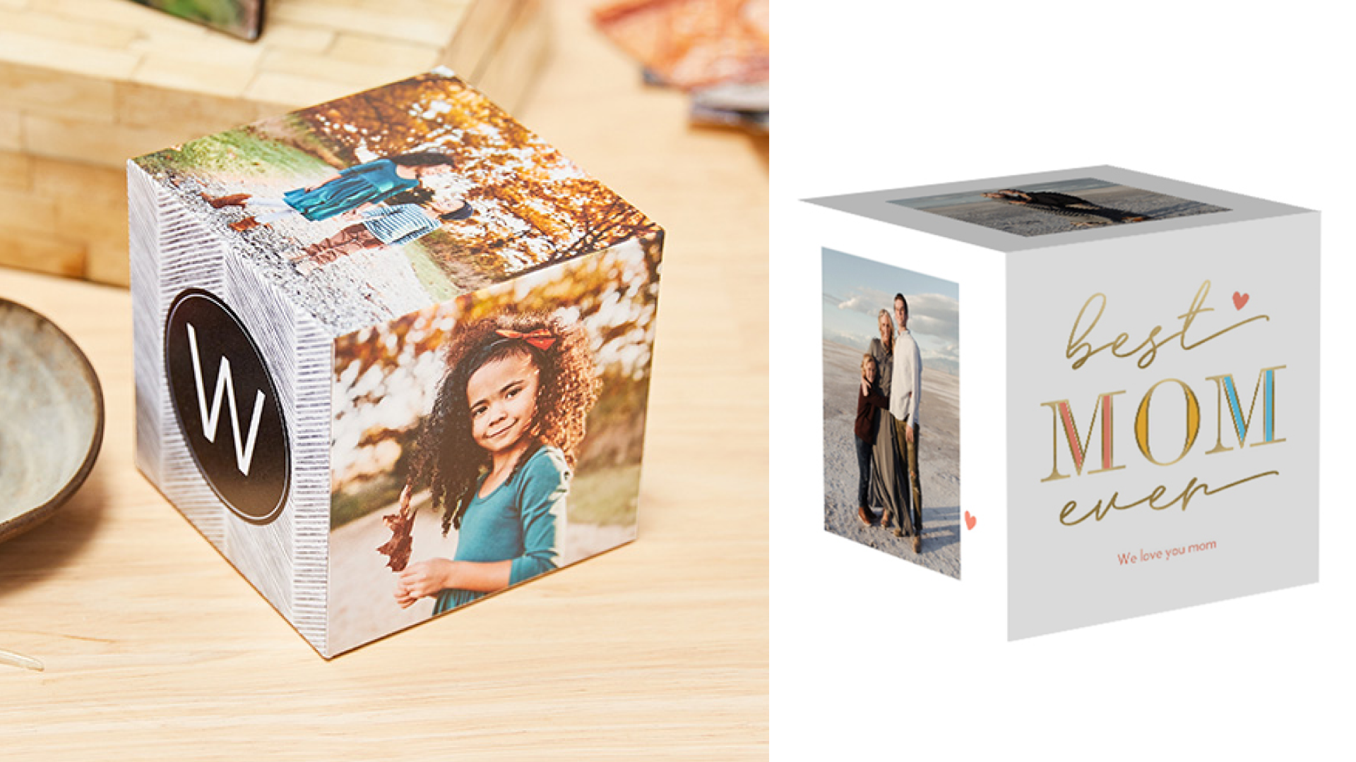 personalized photo cube