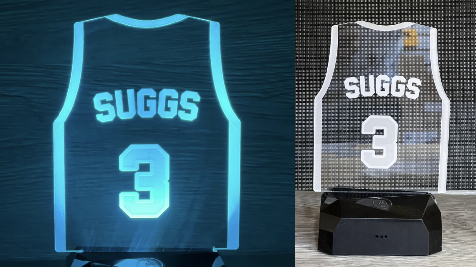A personalized sports-jersey LED sign