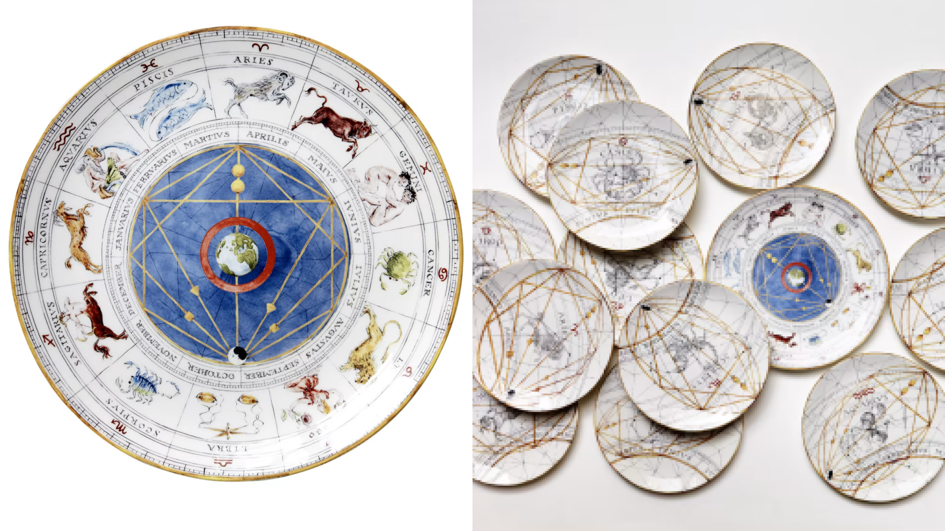 Astrology Gifts zodiac plates 
