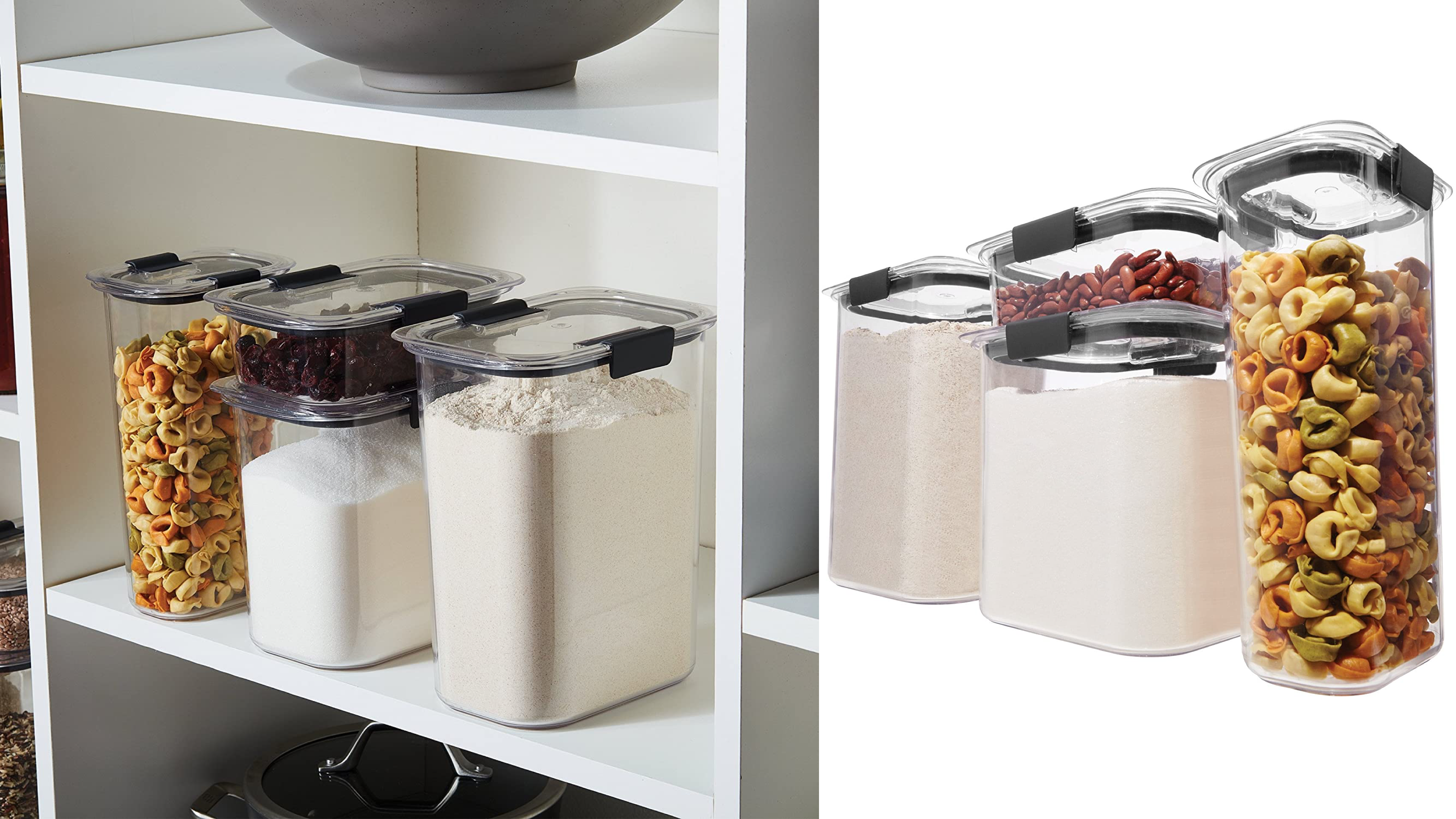 airtight containers to store pantry foods