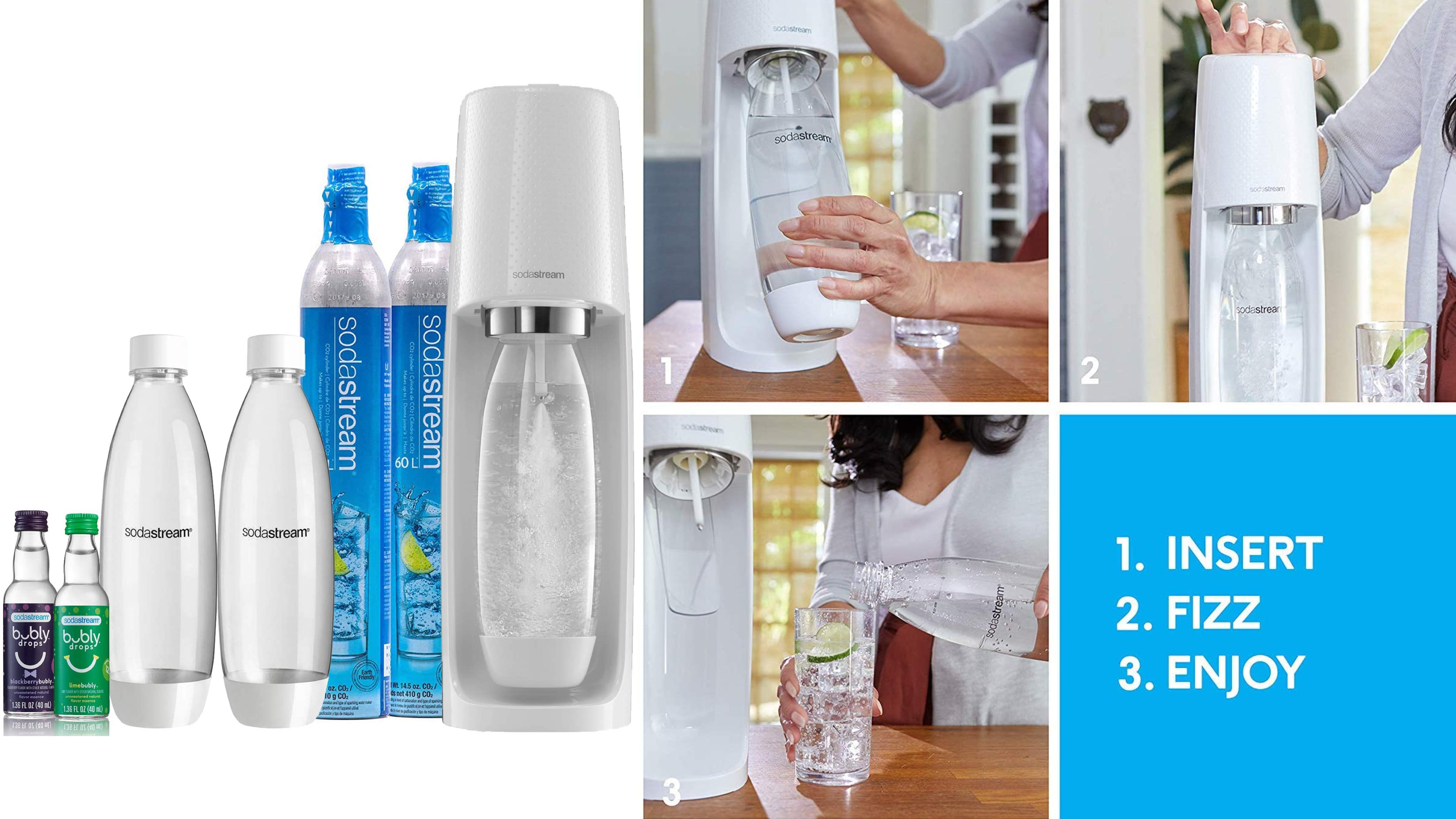 soda stream seltzer-making machine that can turn tap water to bubbly water