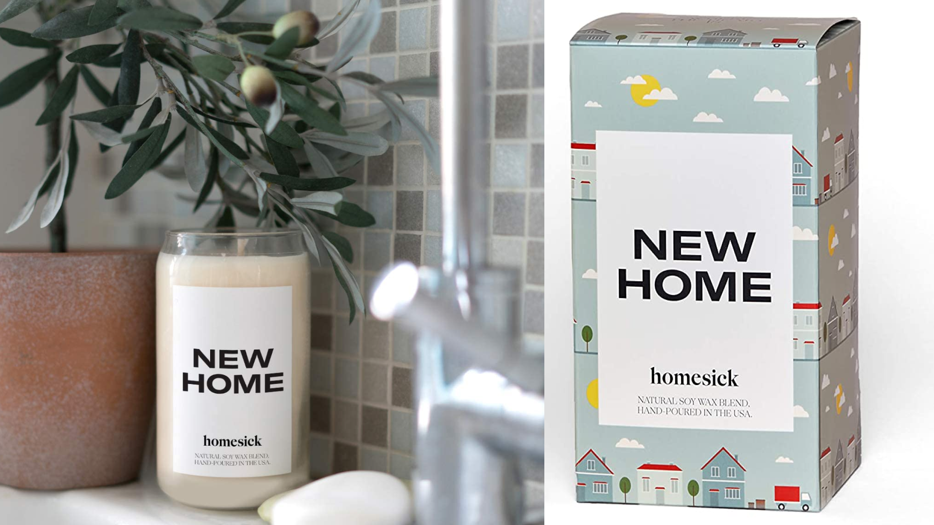 Homesick new home candle