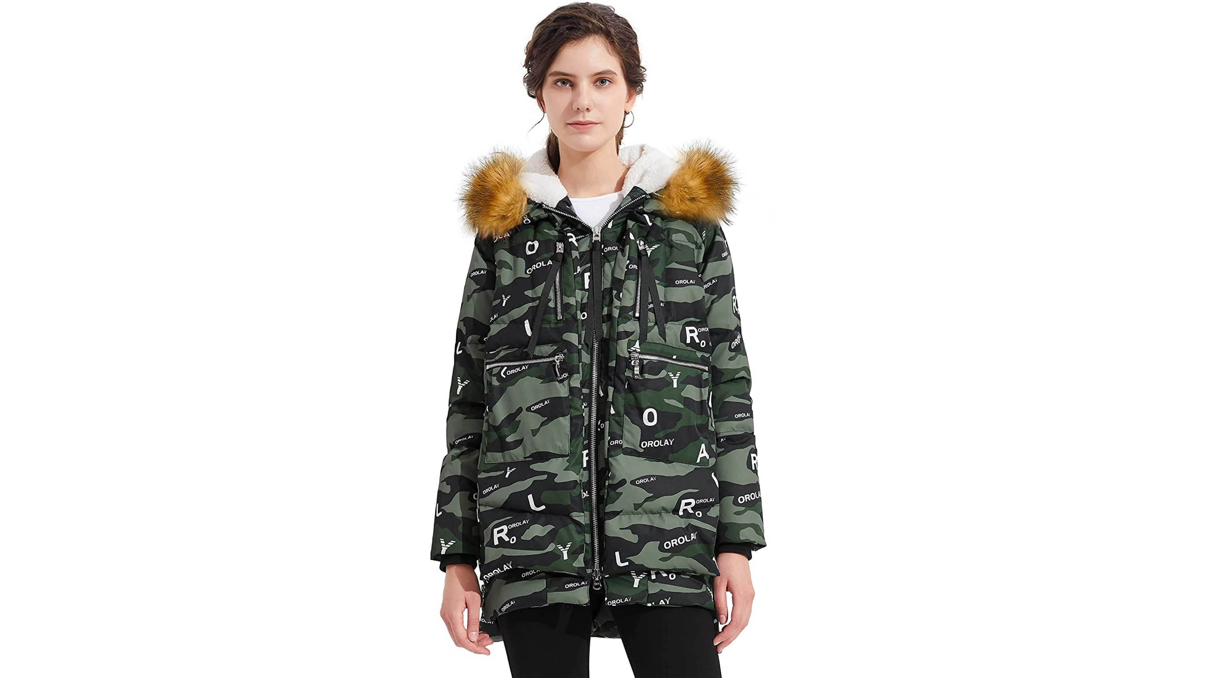 winter puffer jacket with hood