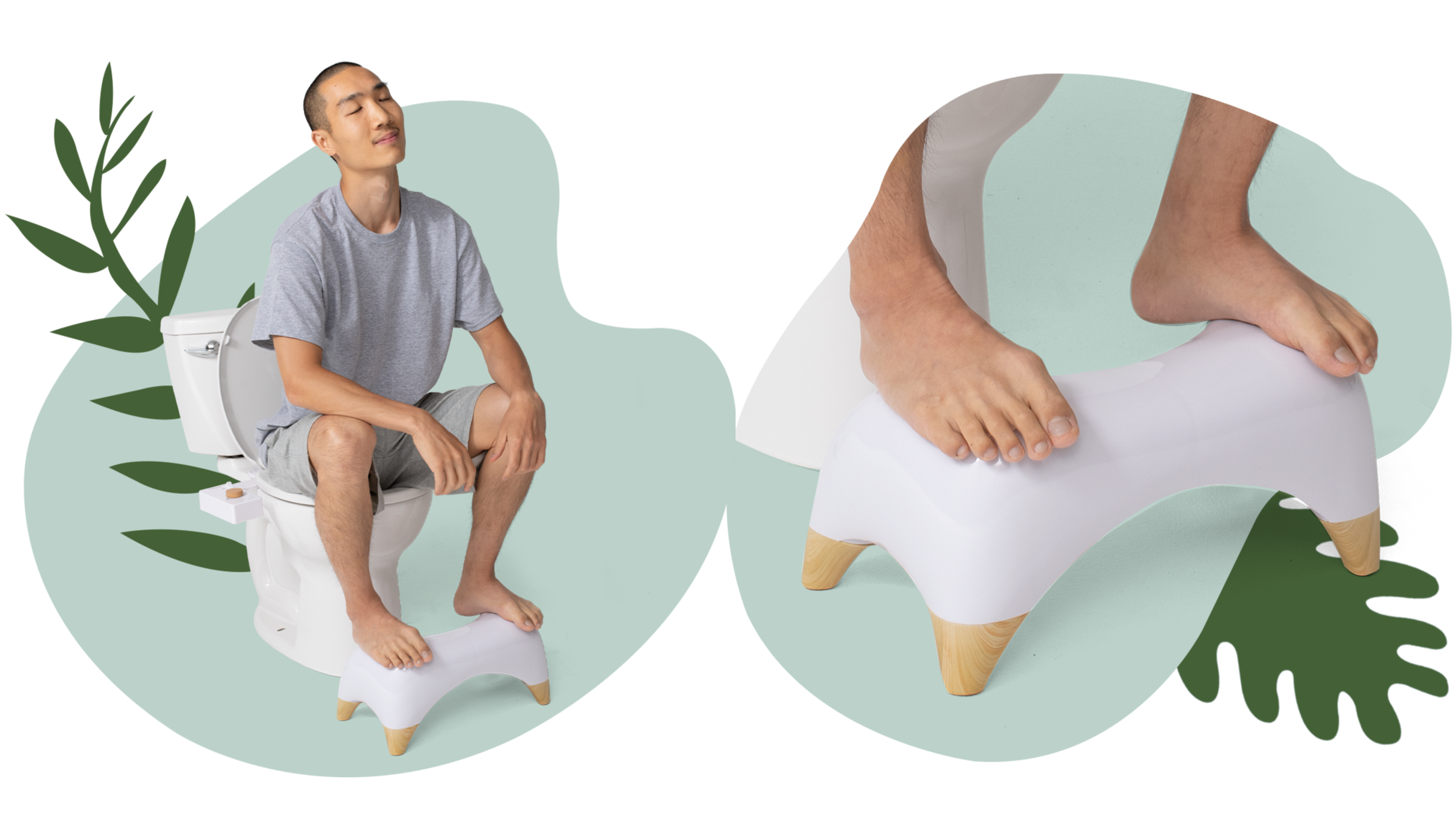 little stool to place in front of your toilet to help with sitting position
