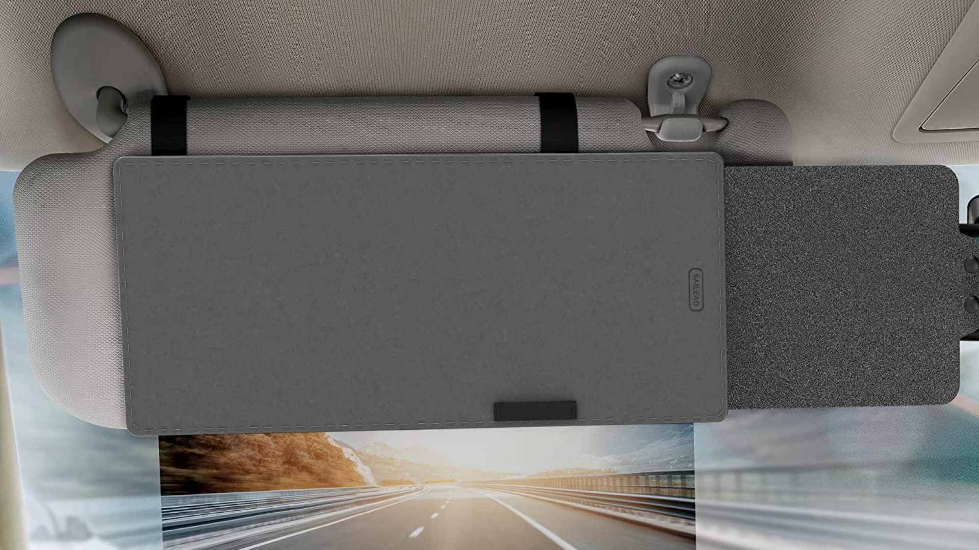 car visor extender to help dim headlights and prevent glare