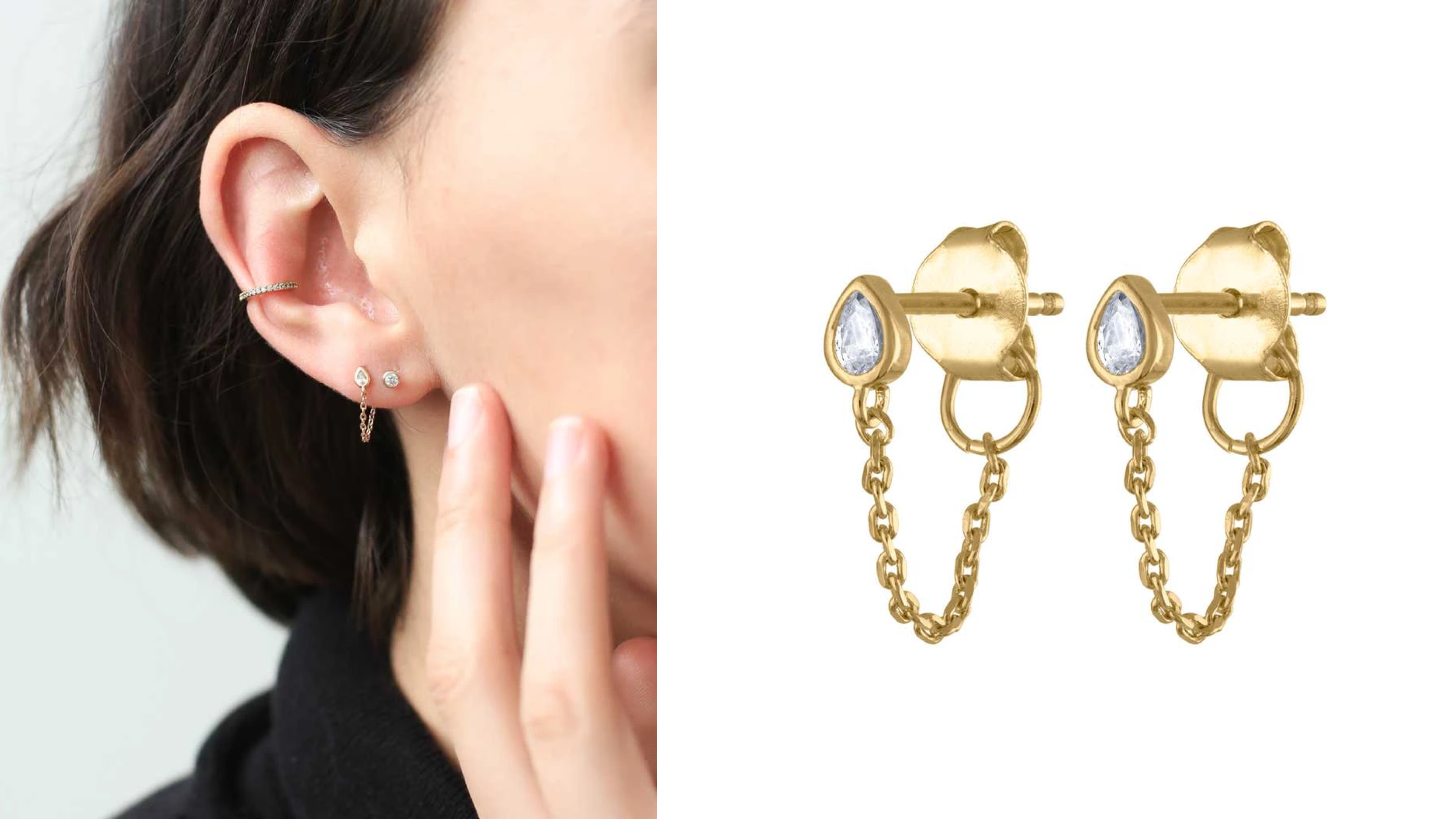 gold-plated earrings