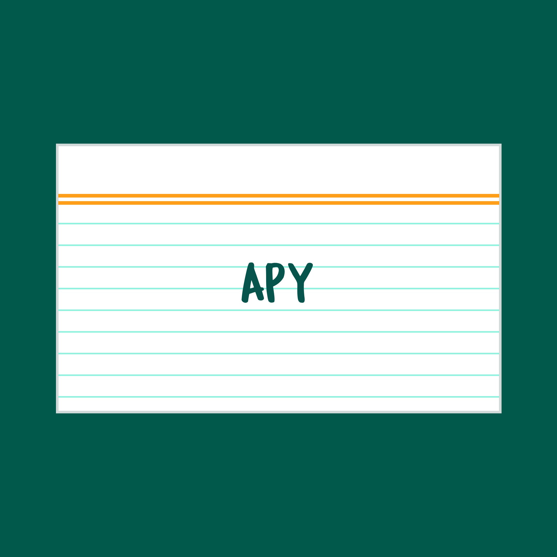 APY index card