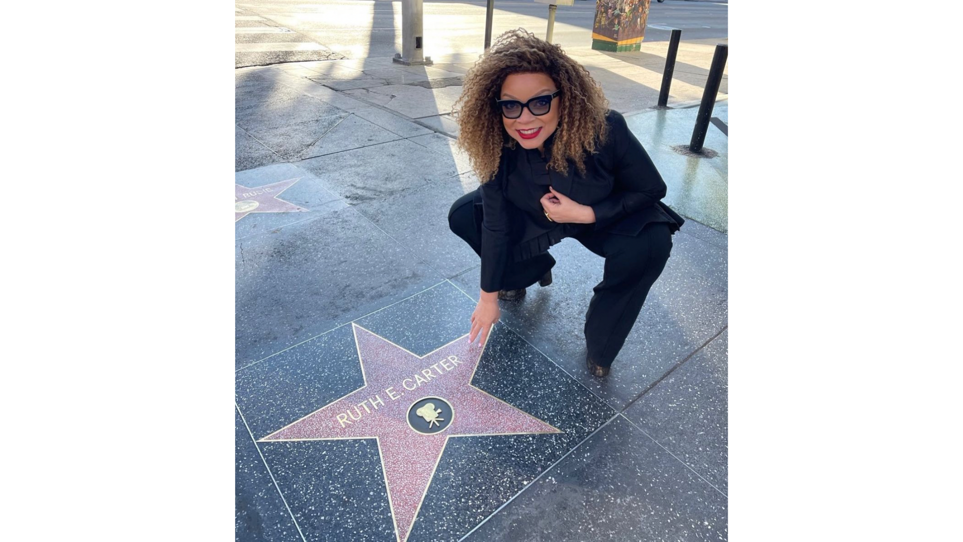 Ruth Carter with her star on Hollywood's Walk of Fame