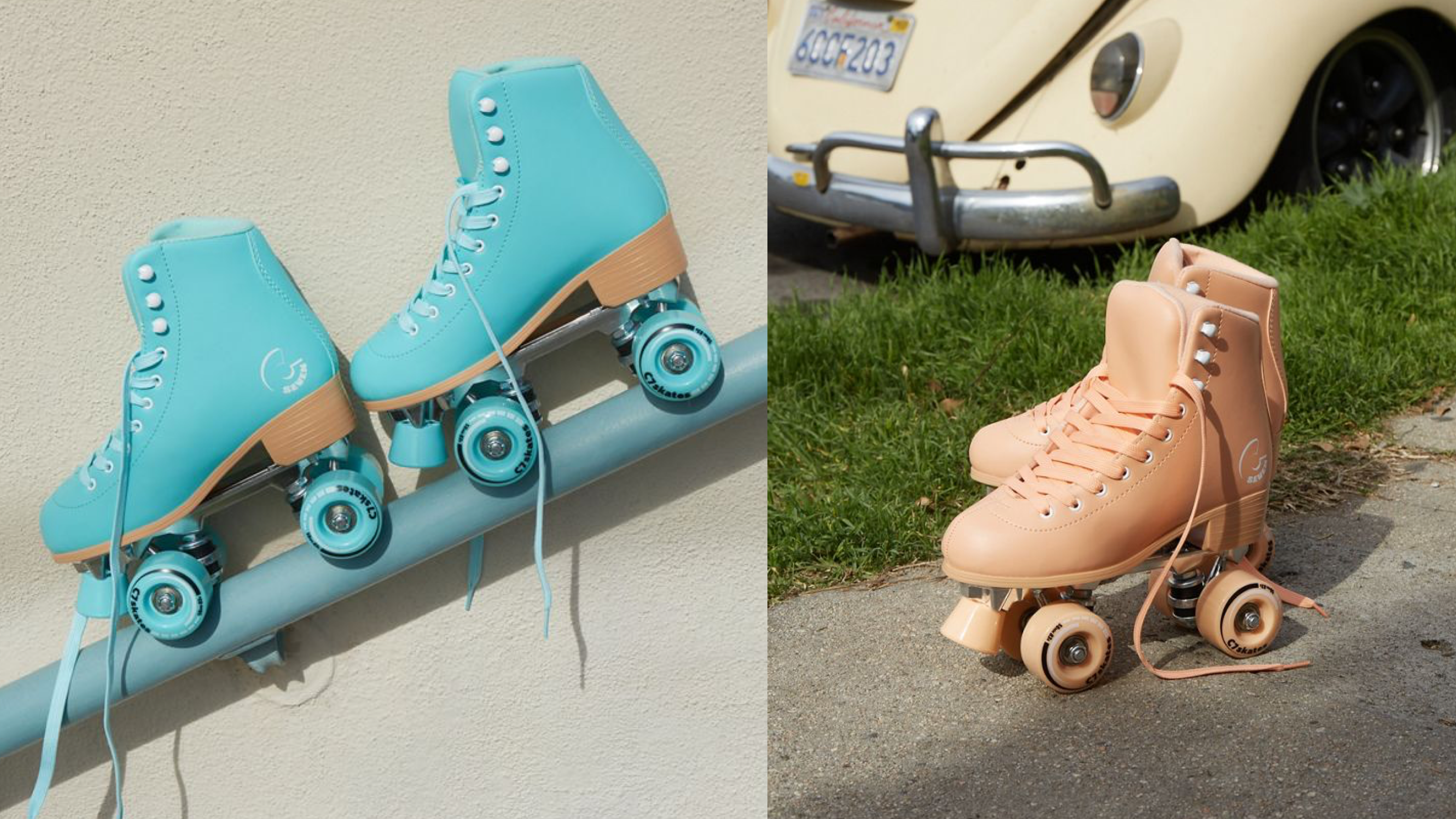 colorful roller skates