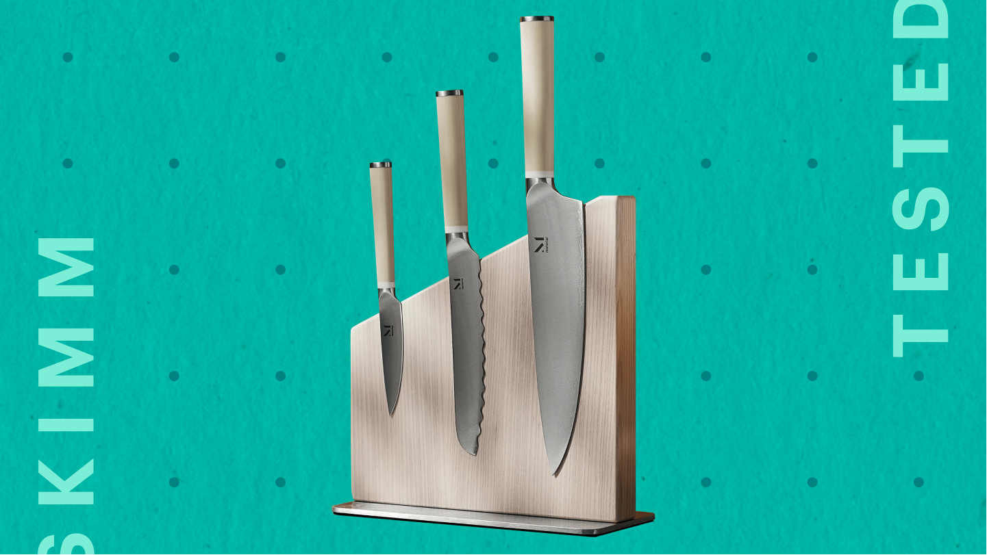 review of material's kitchen knives and knife stand