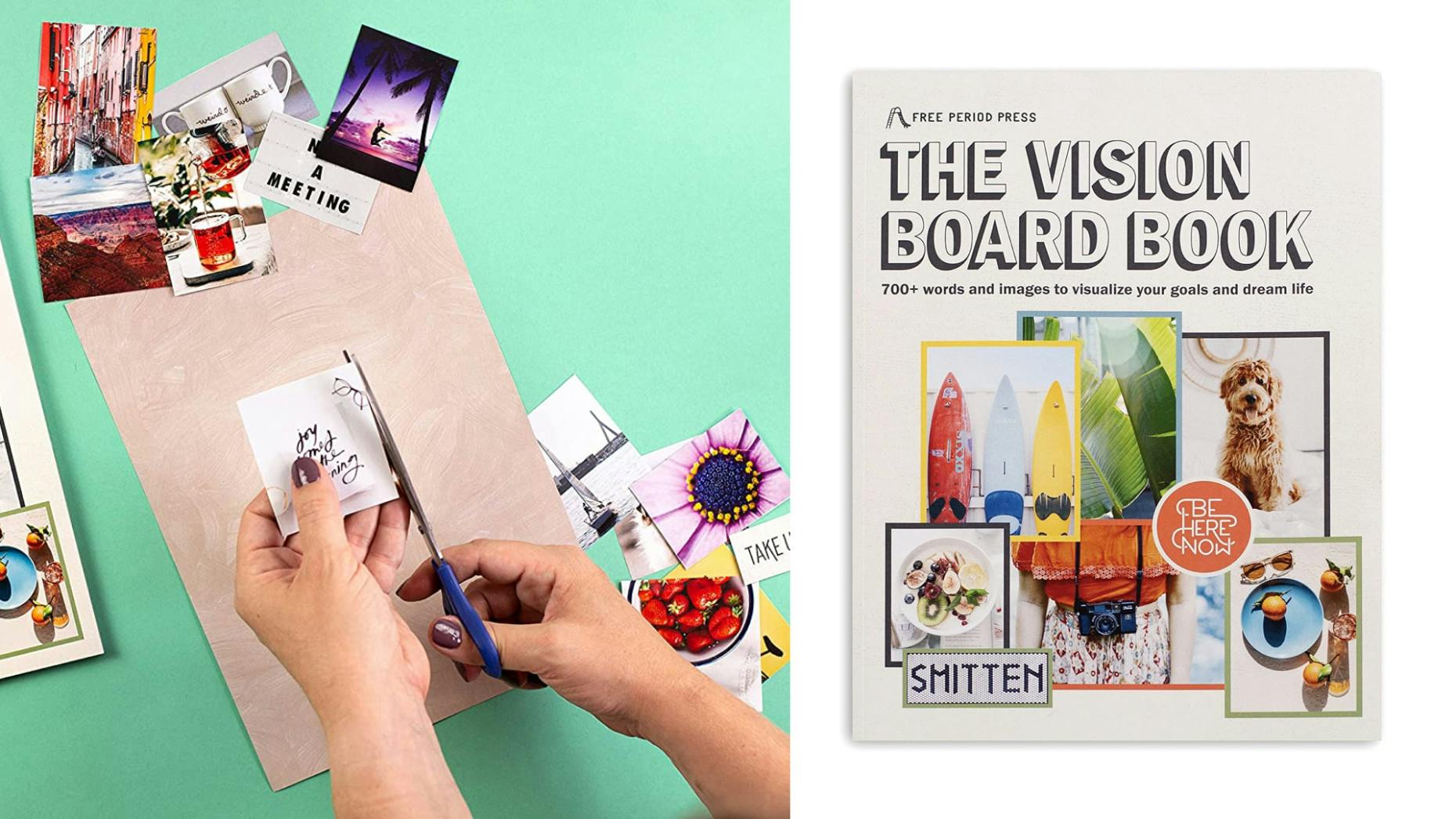 vision board cut-out book for scrapbooking and vision board making