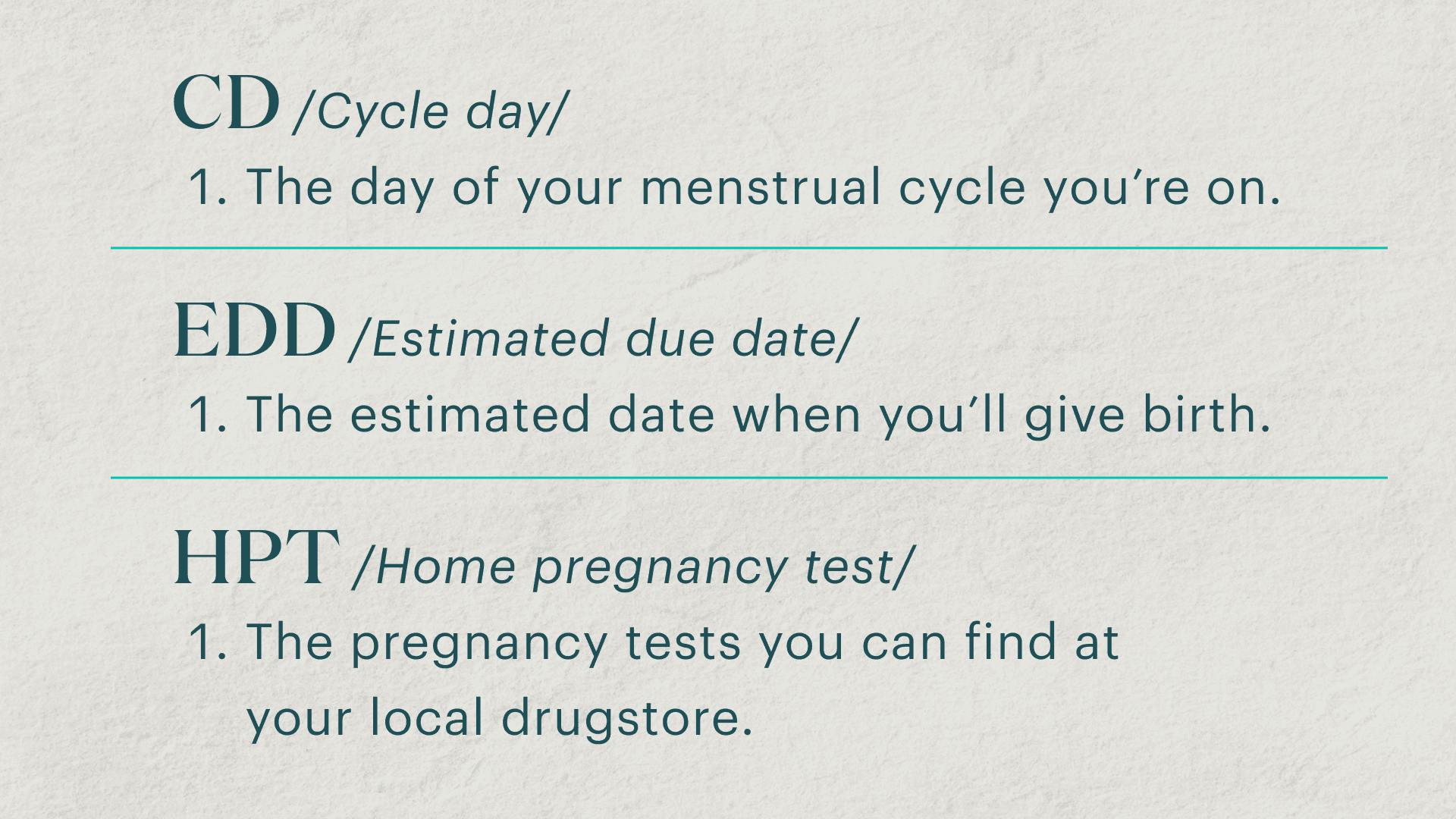 Cd R Prenagcy TTC or Not, Here Are 22 Pregnancy Acronyms You Should Know | theSkimm