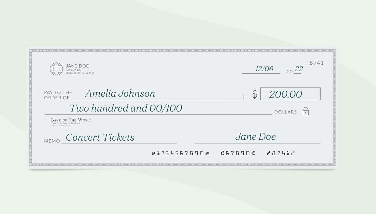 How to Write a Check — And An Example Check Template to Copy | theSkimm
